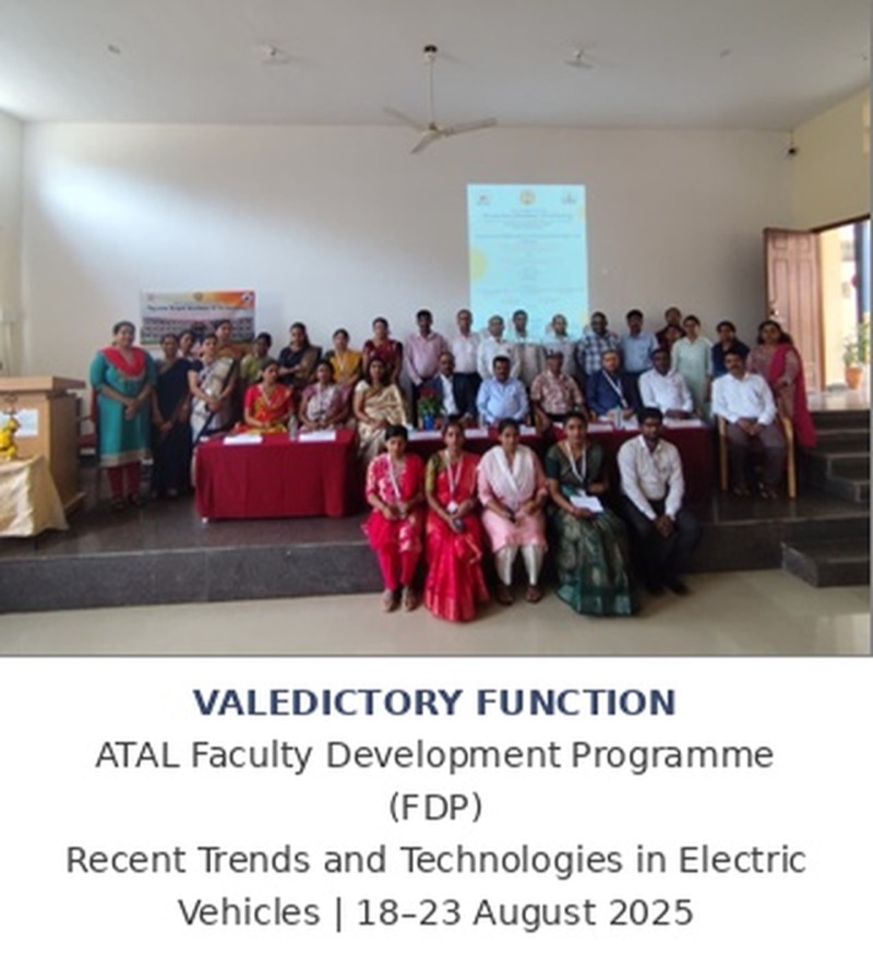 Valedictory function of ATAL FDP on Electric Vehicles